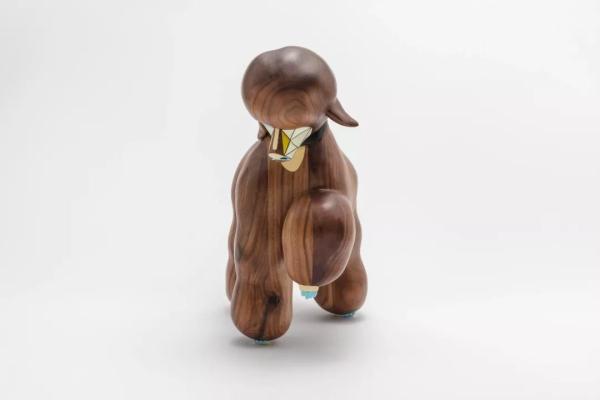 OEM ODM Wooden Dog Sculpture Puppet For Furnishing Articles