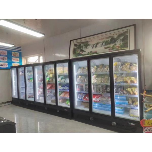 Customized Vertical Display Freezer 3 Doors Upright Display Freezer
