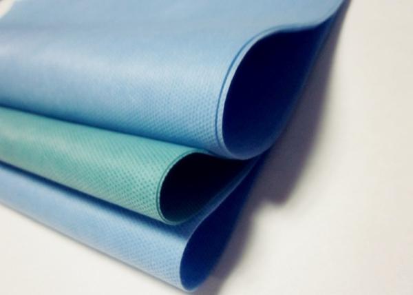 Blood Repellent Sms Material For Gowns Polypropylene SMS Non Woven Fabric Waterproof Biodegradable SMS Tela