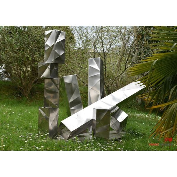 Artistic Installation Large Outdoor Abstract Stainless Steel Sculpture for Home Decor