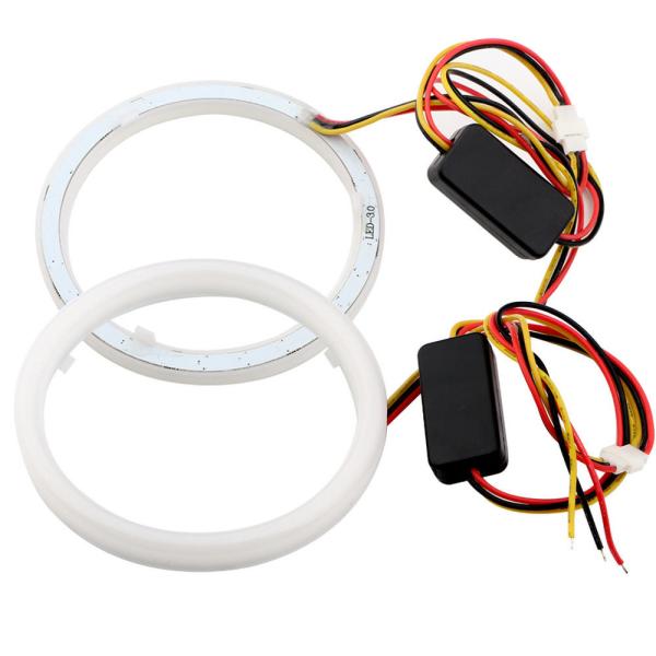 White Yellow Color RGB Angel Eye Ring HID LED Motorcycle Light
