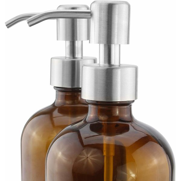 Longueur de tube adaptée aux besoins du client par pompe argentée en aluminium de distributeur de savon liquide