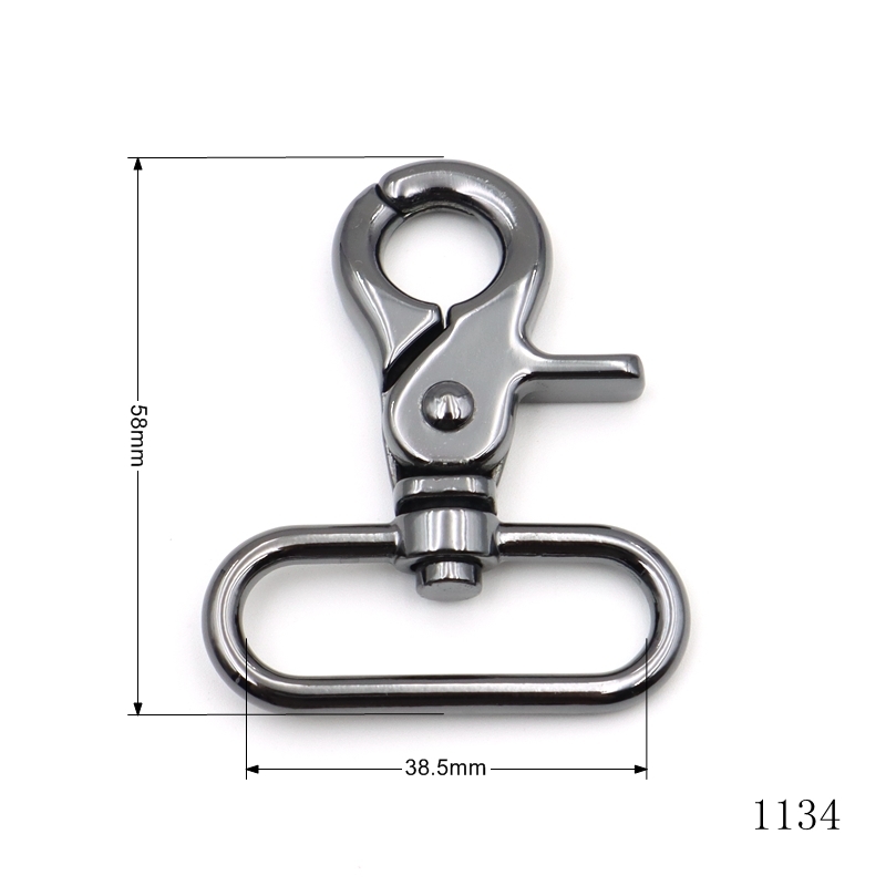 Heavy Duty Swivel Trigger Snap Hook 38.5mm Inner Width Leather Bag Shoulder Strap Clasp for Tool Bag Hardware