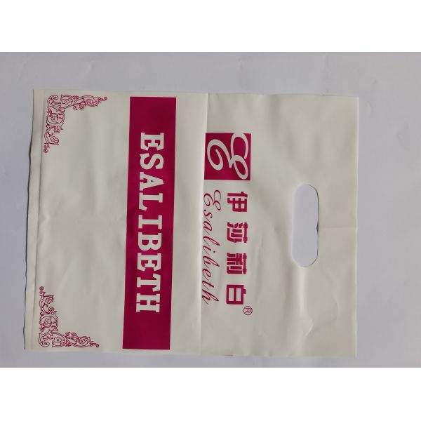 Cosmetic PO Gravure Printing Die Cut Handle Bags durable wear resistant