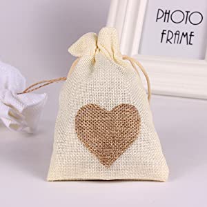 Drawstring Burlap Natrual Jute Sacks Jewelry Candy Pouch Christmas Wedding Party Favor Gift Bags
