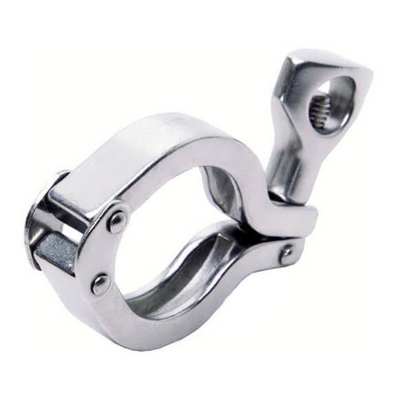 Industrial Tri Clover Clamp Fittings Mirror Polishing Double Bolt Pipe Clamps