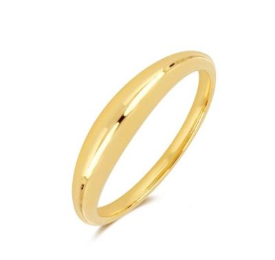 Flat 18K Gold Plated Boho 925 Sterling Silver Stacking Women's Rings