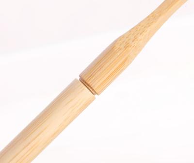 Escova de dentes de bambu biodegradável natural da cabeça substituível destacável