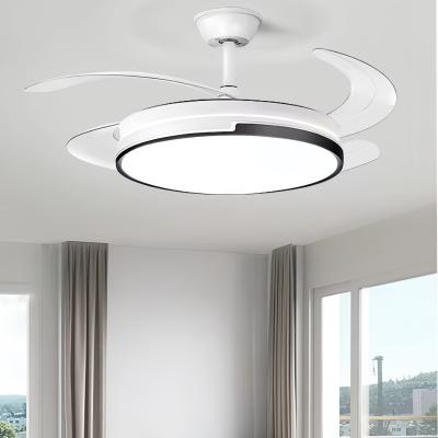 Control remoto LED, luces de ventilador de techo, moderno ventilador de techo invisible LED con luz