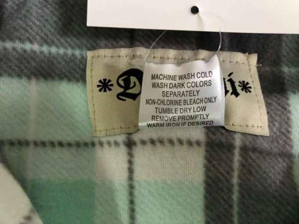 Long Sleeves Green Womens Plaid Flannel Shirts 100% Polyester
