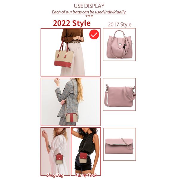Fashion Letter Print Cotton Tote Bag for Women Large Capacity Three Piece Handbag Set
