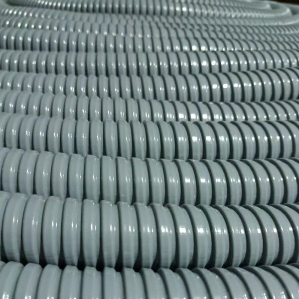 Abrasion Resistant Pvc Coated Metal Conduit Chemical Resistant Construction Corrugated PVC Hose
