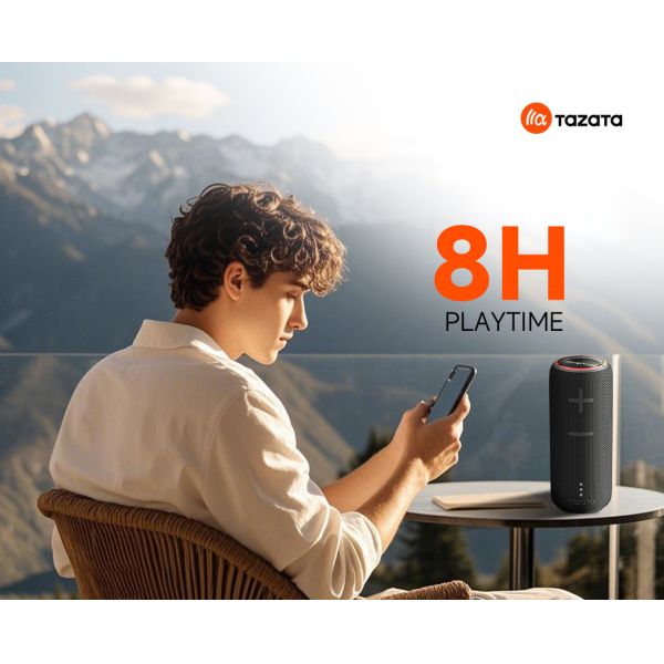 TAZATA FUN 300 IPX7 Waterproof Portable Bluetooth Speaker With 10m Range TWS 5000mAh Battery