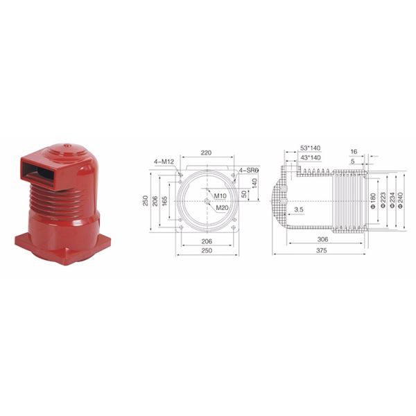высоковольтный Switchgear DOWE коробки изоляции 1250A