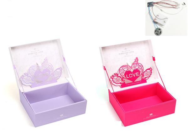 Ornament Xmas Gift Boxes For Wrapping Presents Luxury Brilliant Printed Light Open Music In