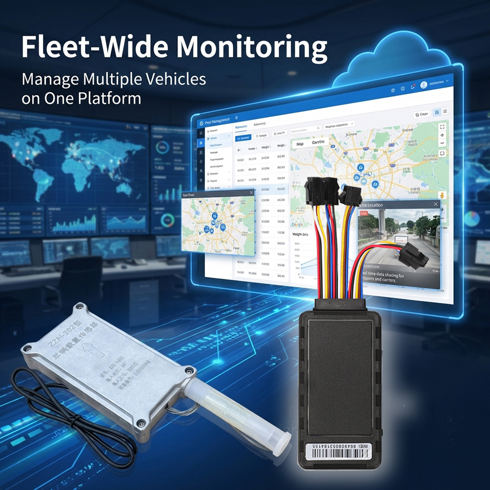 Valuable Materials Logistics Smart Truck Scale System and GPS Tracker for Cargo Weight Drop Alerts