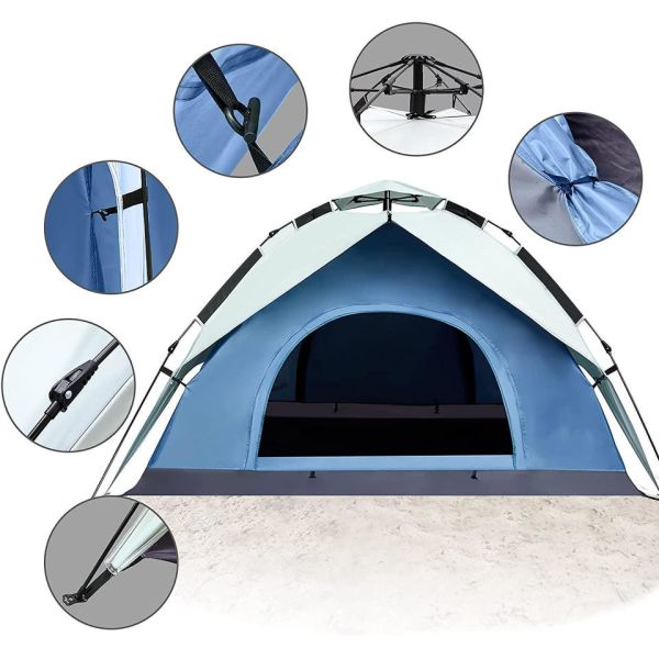 198cm X 147cm Dual Layer Outdoor Event Tent Lightweight 2 Person Backpacking Tent