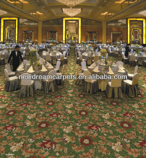 Stock 20% Nylon 80% Wool Five-Star Woven Axminster Carpet for Hotel Lobby Restaurant