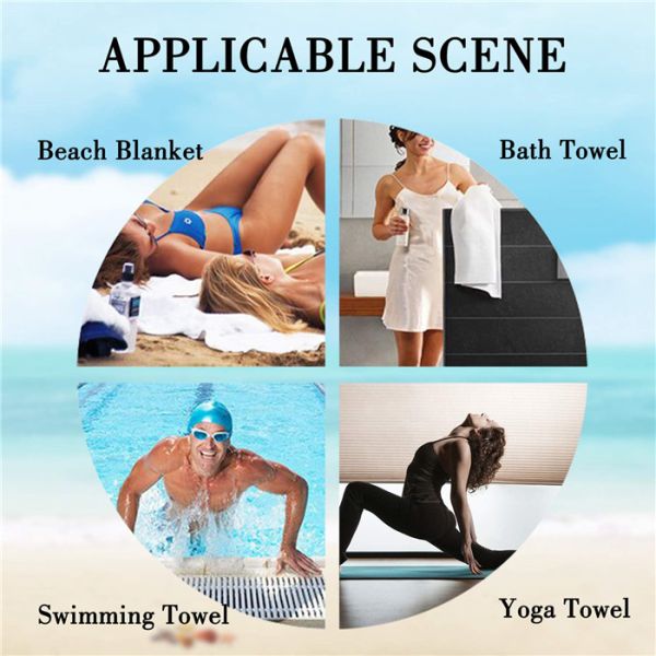 Super Absorbent Quick Dry Microfiber Beach Towel Sports Travel Bath Towel