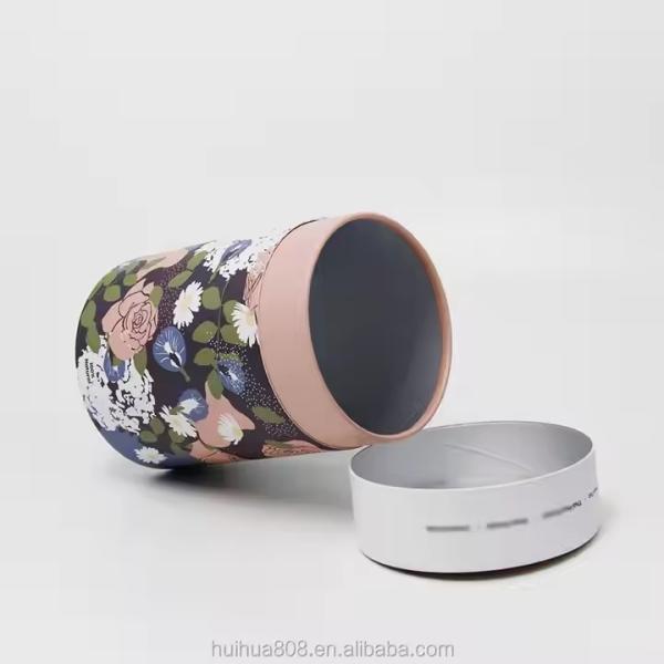Produits alimentaires de qualité recyclable en papier kraft tube nouveau style emballage en bouteille de vin pour les produits cosmétiques papier artisanal carton en relief