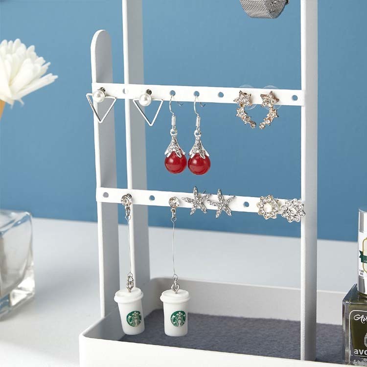 Exhibition Metal Earring Display Rack for Customized Wooden Ornaments and Watch Stands