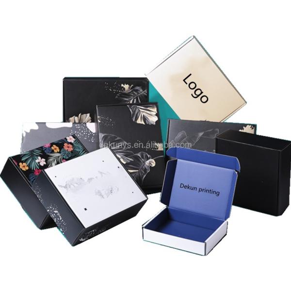 Custom Black Luxury Folding Airplane Corrugated Paper Cosmetics Shipping Mailer Box With Logo