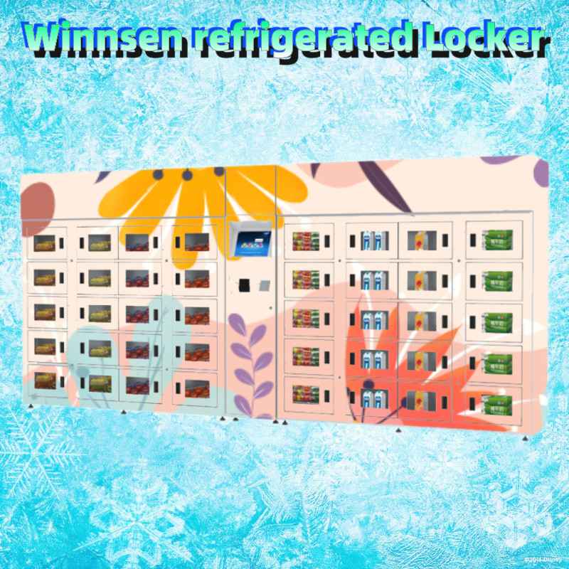 24 часа Refrigerated шкаф обслуживания собственной личности шкафчика умный прозрачный