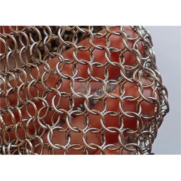 0.8x7mm Stainless Steel 316 Welded Type Chain Mail Wire Mesh for Room Divider Curtains