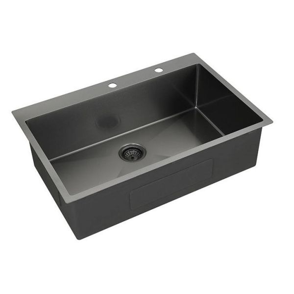 Кухонная раковина Pvd 16 SS датчика Nano над встречной верхней штейновой чернотой