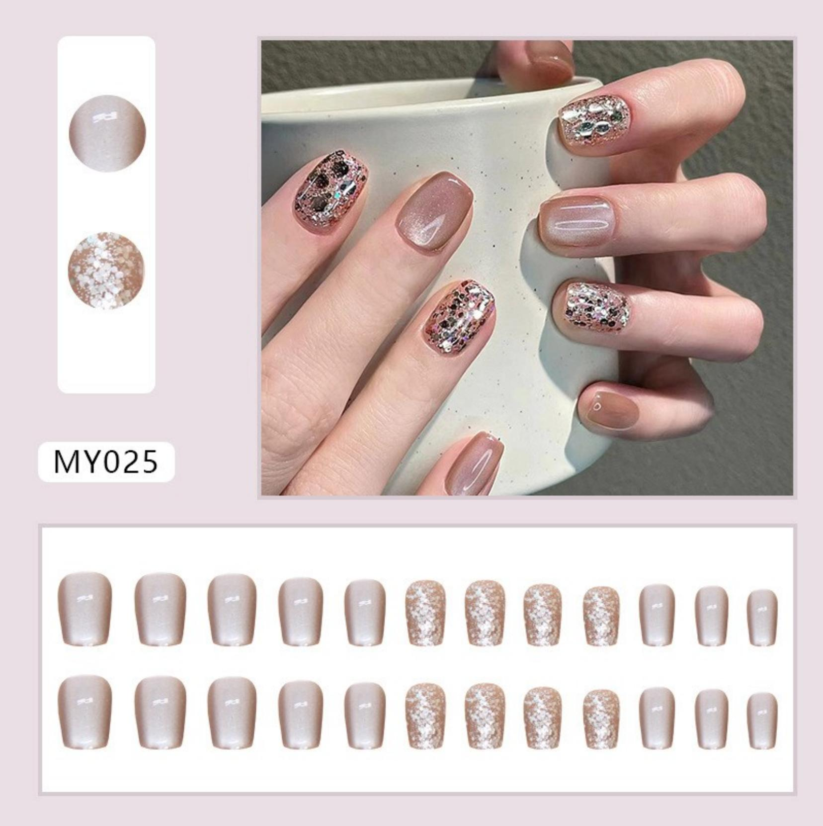 Red 3D Cat Eye Nails 24pcs ABS Short Almond Acrylic Nails ODM