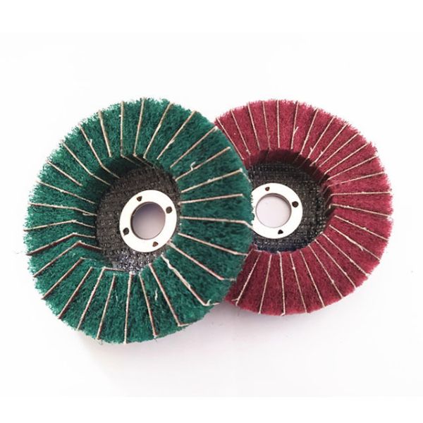 Nonwoven 60 Grit Flap Wheel Disc For Grinding 100x16mm custom