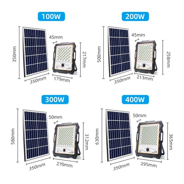 120° Beam Angle 100 200 300 400watt Solar Light With Cctv Camera Aluminum Led Flood Lights