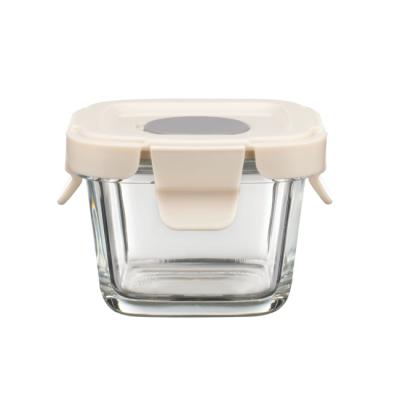 Different Lids Mini Glass Food Container Small Glass Food Container With Lid 120ml 130ml 160ml
