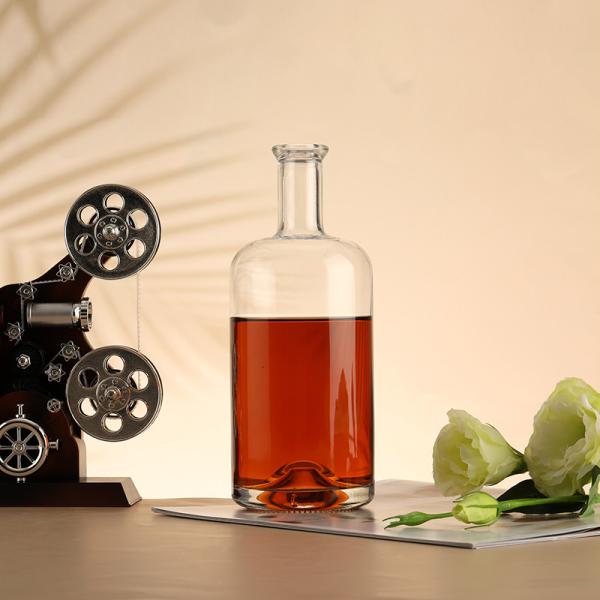 Bouteille en verre mat pour whisky vodka cognac gin 100 ml 200 ml 375 ml 500 ml 750 ml 1000 ml