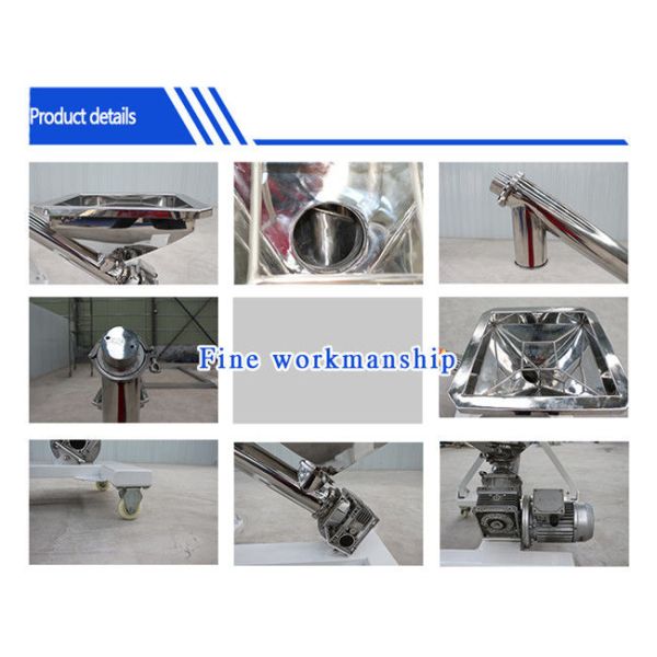 All Stainless Steel Food Grade Flexible Screw Conveyor / Flexible Auger Conveyor