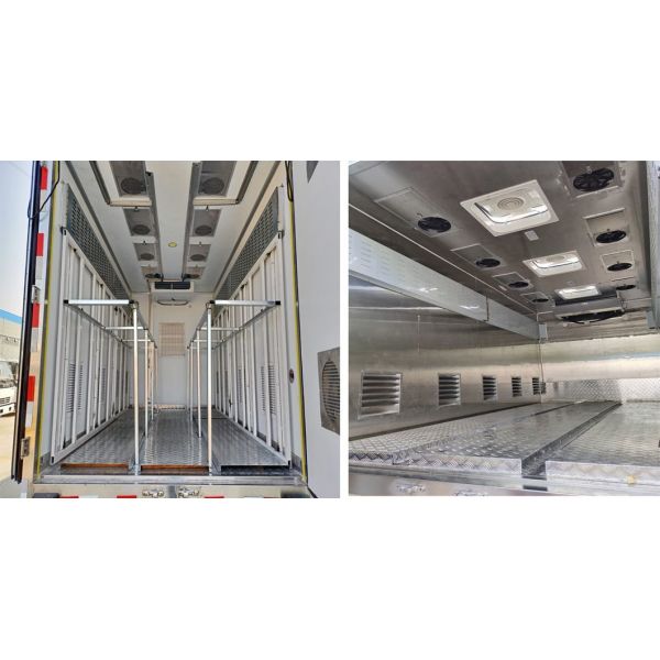 ISUZU Intelligent Live Baby Chick Day Old Chicken Transport Double Temperature Unit Poultry Delivery Truck