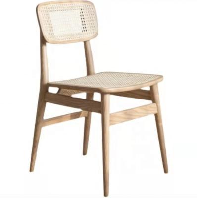 Moderne de design de style nordique en bois massif chaise en rotin Service OEM