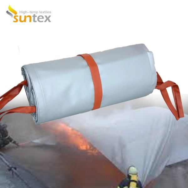 Large Gray Fire Pit Mat with 550℃/1000℃ Thermal Resistance for Outdoor Fire Protection