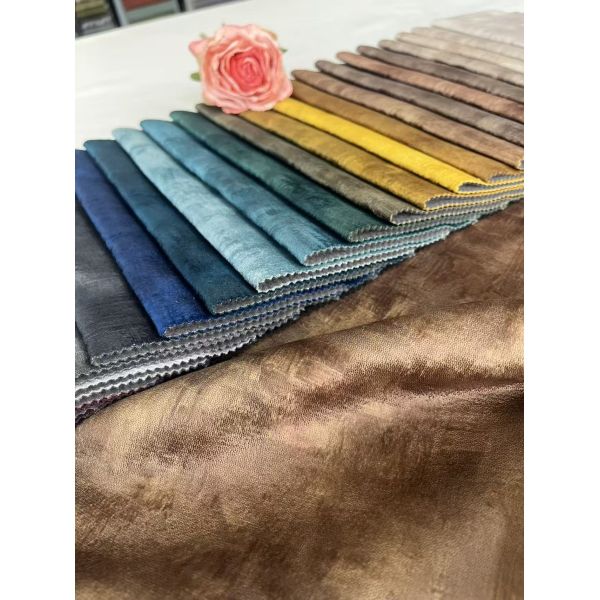 Polyester Jacquard Customized Flower Print Fabric Velvet Sofa Fabric