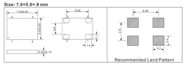 SJK8009 7050 Low Power MEMS Oscillator With 115 To 137MHz  SOT23-5 Package -40~+125℃