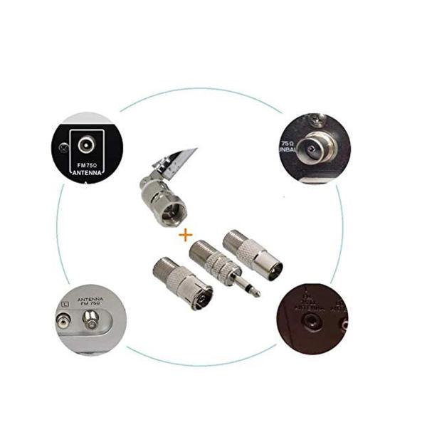 Aluminum Whip Ham Antenna 3dBi Gain Telescopic FM Radio Antenna with BNC Connector