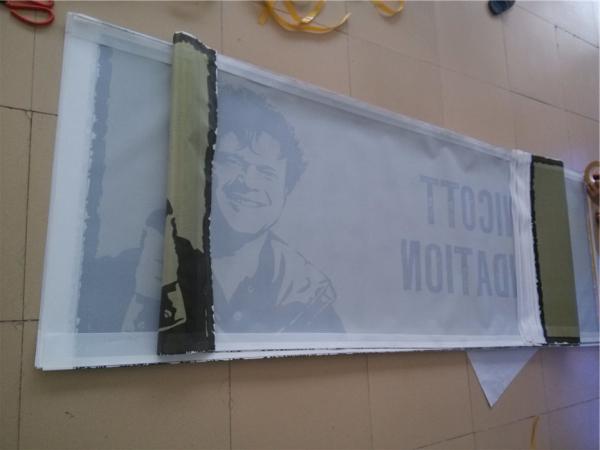Fire Resistant Printed Outdoor Mesh Banners And Signs In High Wind Environments