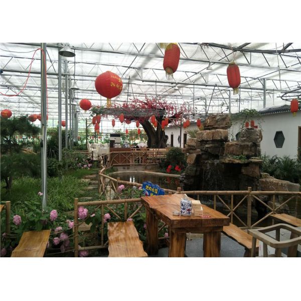 Eco Friendly Ecological Greenhouse High Strength Hot Dip Galvanized Steel Structure