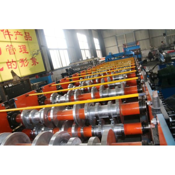 Full Automatic Floor Deck Roll Forming Machine PLC Control For Construction