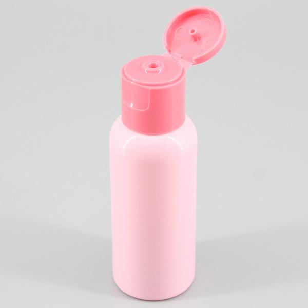 1.7oz50ml Pink PET Cosmetic Bottle Small-Size Liquid Container Skincare Bottle Flip Top Cap Sprayer Pump Plastic Bottle