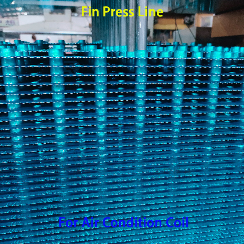 Automated Fin Stamping Press Machine High Speed Aluminium Fin Press Machine For Heat Exchanger Coil