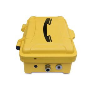 Outdoor Industrial Telephone with Strong Noise Canceling Telescopic Stainless Steel Cable Tube and Industrial Grade Silicone Keypad