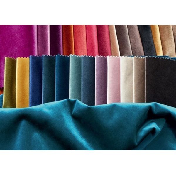 Plain Solid Velvet Sofa Curtain Fabric Dyeing Silk Velvet Fabric 330gsm
