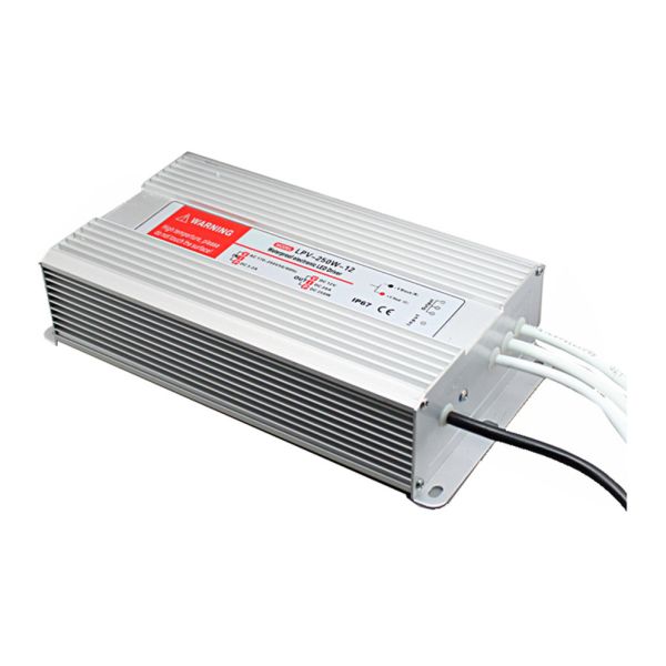 Aluminum 250W Switching Waterproof Power Supply Low Operation Temperature