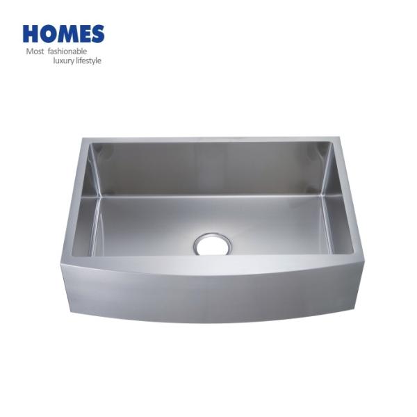 Single Bowl  Farmhouse Kitchen Sink 33x22 Inch , 16 Gauge Curved Apron Front Sink